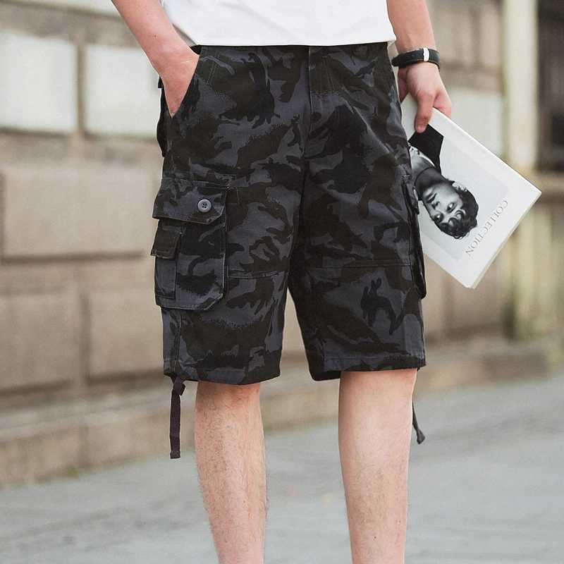 Mens Short Pants with Pockets Cotton Big Size Mens Bermuda Cargo Shorts Camouflage Jorts Comfortable Streetwear 2025 Fashion W250621