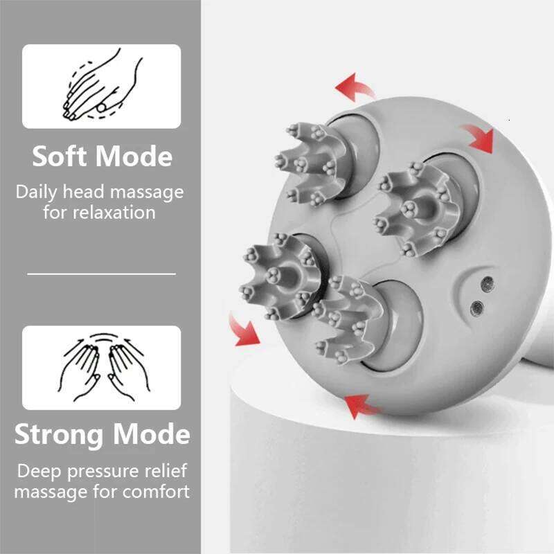 Electric Cordless Scalp Head Scratcher Massager Handheld Portable 360 Hair Growth Deep Clean And Stress Relax