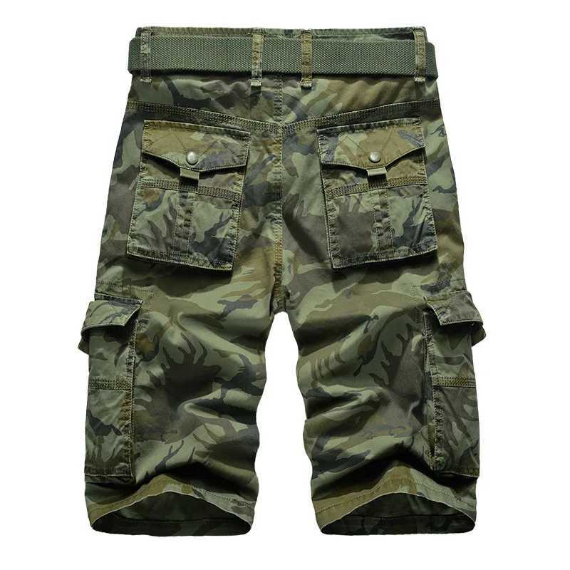 Mens Cargo Shorts Cotton Relaxed Camouflage Camo Cargo Short Summer Mens Camouflage Shorts Casual Multi Pocket Beach Work Short W250621