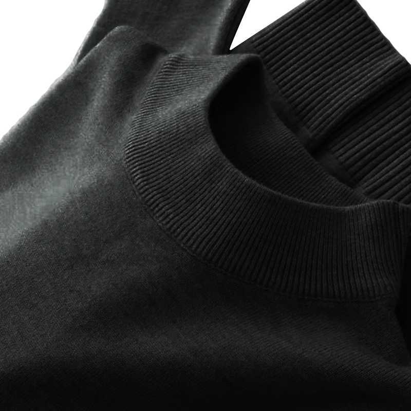 Mens Mock Turtleneck Sweater Mens Knitting Pullovers Rollneck Sweater Winter Warm Men Jumper Slim Fit Casual Streetwear Z250621