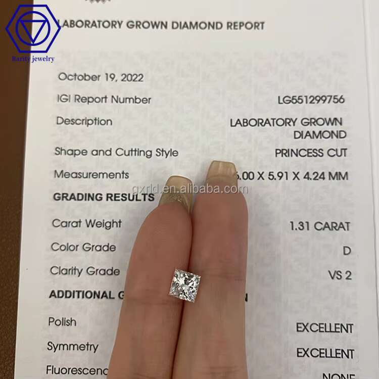 Rarity VVS1 D IGI Laboratory Grown Fancy Diamonds Synthetic Melee Diamond Tester 0.5ct Lab Grown Diamond