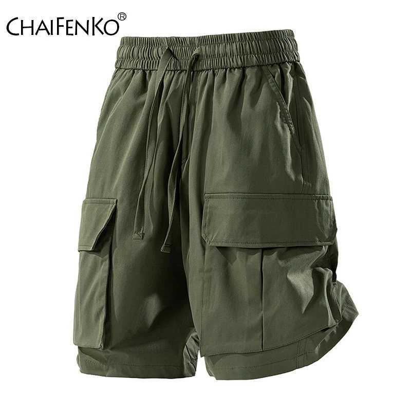 Outdoor Fashion Men Cargo Shorts Summer Solid Multiple Pockets Sports Shorts New Breathable Versatile Quick Drying Casual Shorts W250621