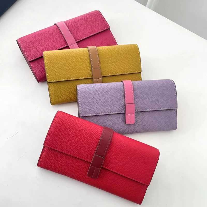 Genuine Leather Women Long Wallet Female Card Holder Clutch Bag Classic Ladies Fashion Design Leather Coin Purse Z250621