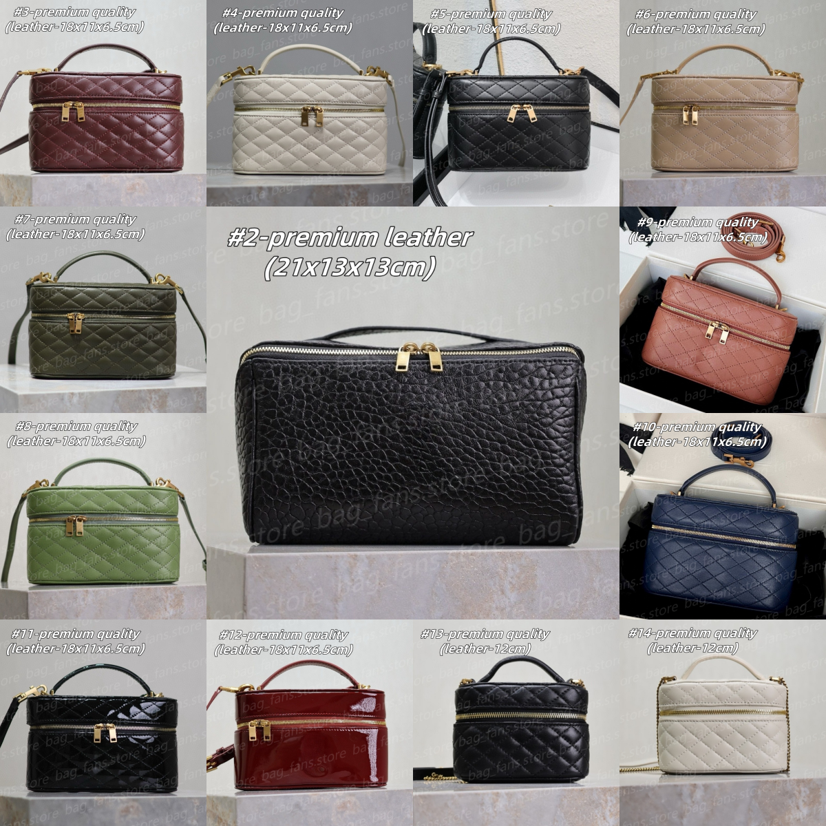 (go off picture not the description) 10A Premium Leather Handbags Women's Designer Makeup Bag Fashion Luxury Clutch Bags Festival Gifts 31703