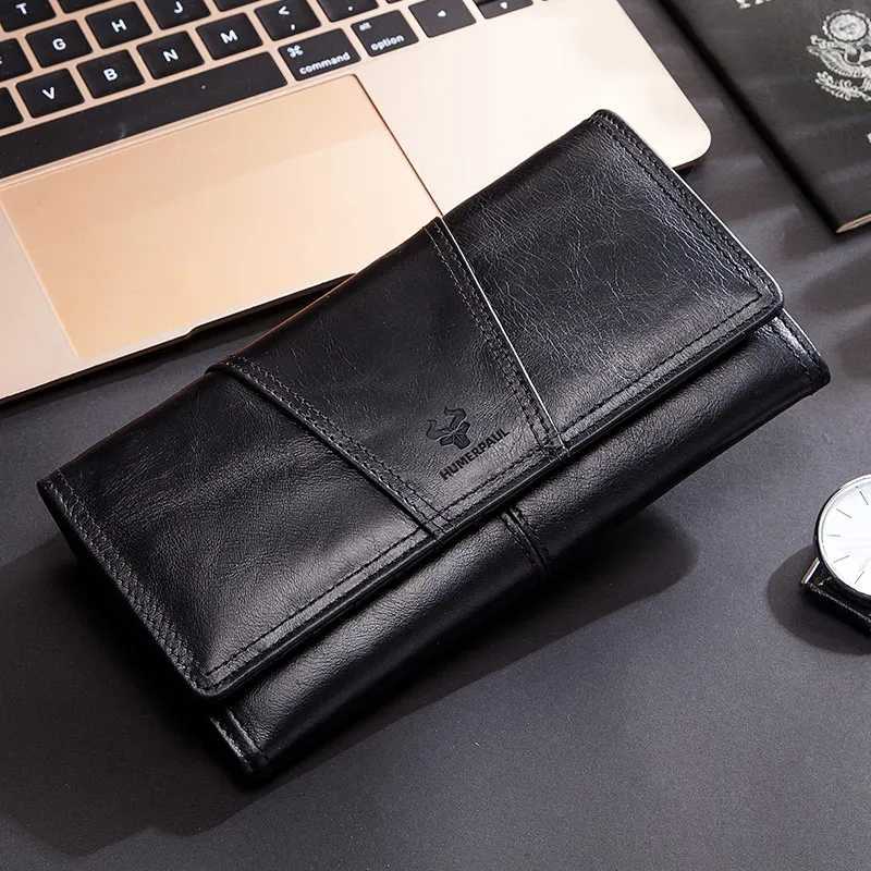 KAVIS 100% Genuine Leather Women Wallets Long With Cell Phone Holders Female Handy Wallet For Lady Money Pocket Z250621