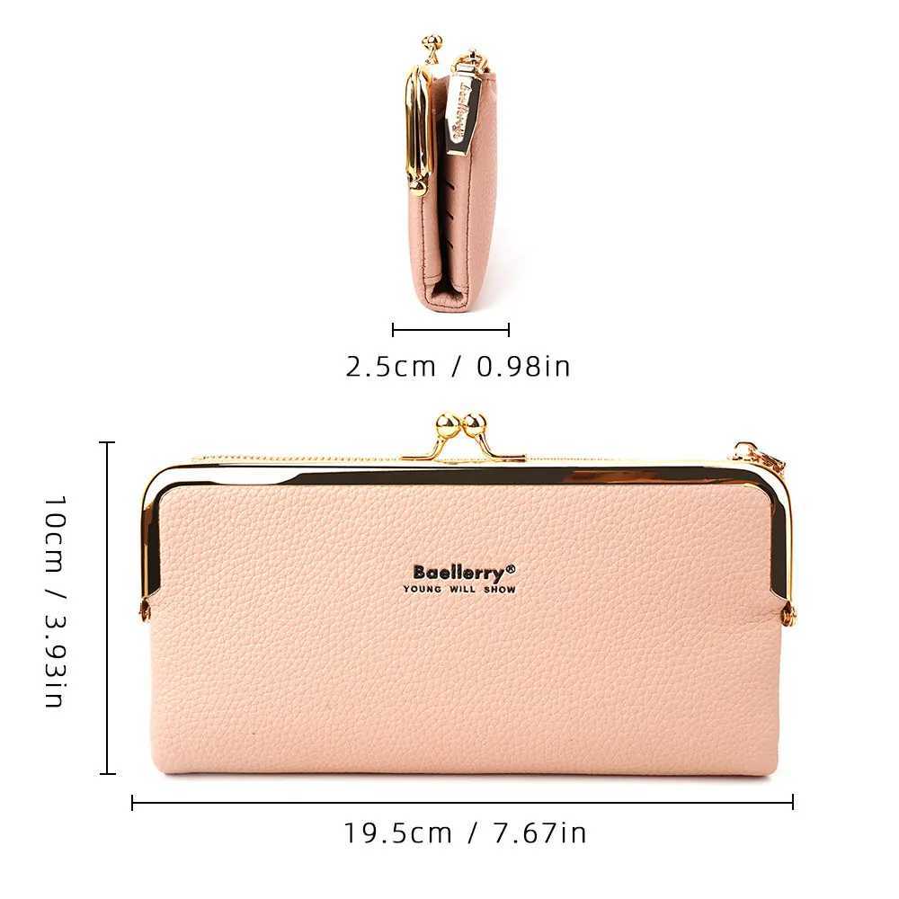 Baellery New Long Women Handbag Wallets Phone Bags High Quality Card Holders Female Purses Zipper Coin Pocket Womens Wallet Z250621