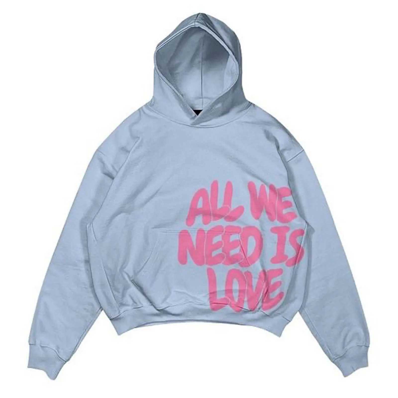 All We Need Is Money Print Hoodie Mens Hip Hop Letter Oversize Pullover Sweatshirt Casual Gothic Pullover Mens Street Hoodie XJ250621