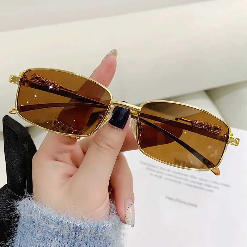 New Rimless Sunglasses Rectangle Fashion Popular Women Shades Small Square Sun Glasses For Men Summer Traveling UV400 Eyewear W250621