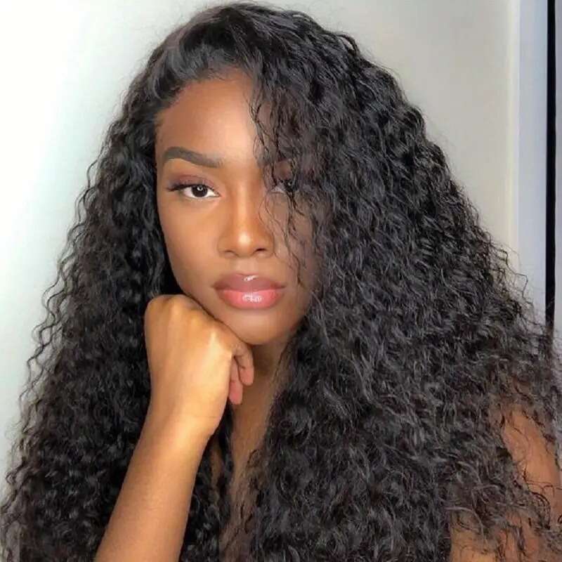 Fashion Front 13*4 Lace Edge Fluffy Natural Curly Wig Full Head Set