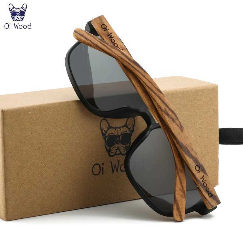 Oi Wood Sunglasses for Men Wood Sun Glasses Man Eyeglasses Polarizing Glasses UVA B Protection Eyewear ECO-Friendly W250621