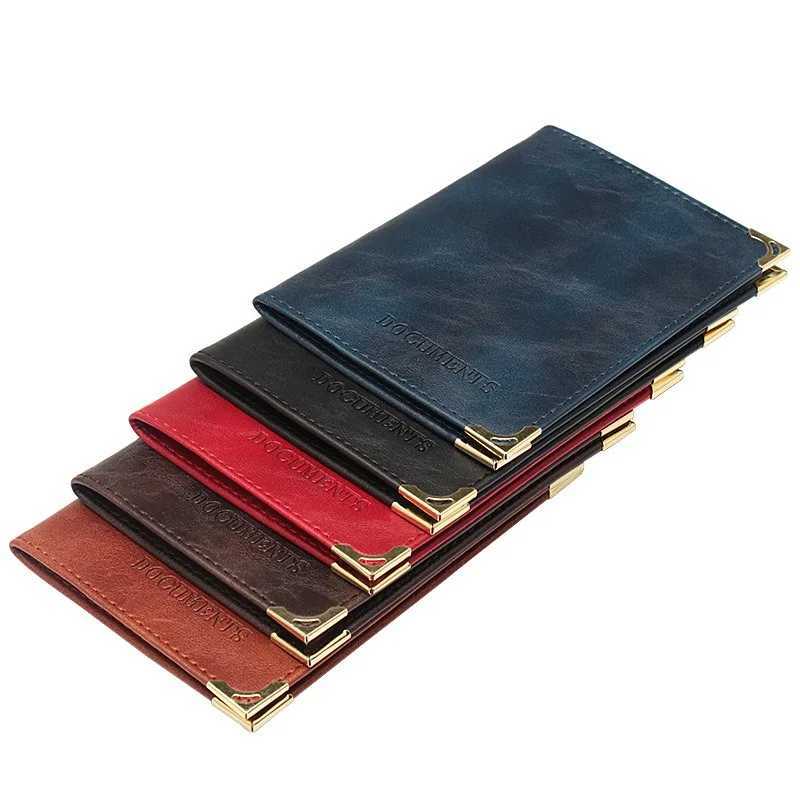 Women Men Leather Gold Copper Corner Driver License Cover Wallet Car Case Driving Documents ID Card Credit Holder Z250621