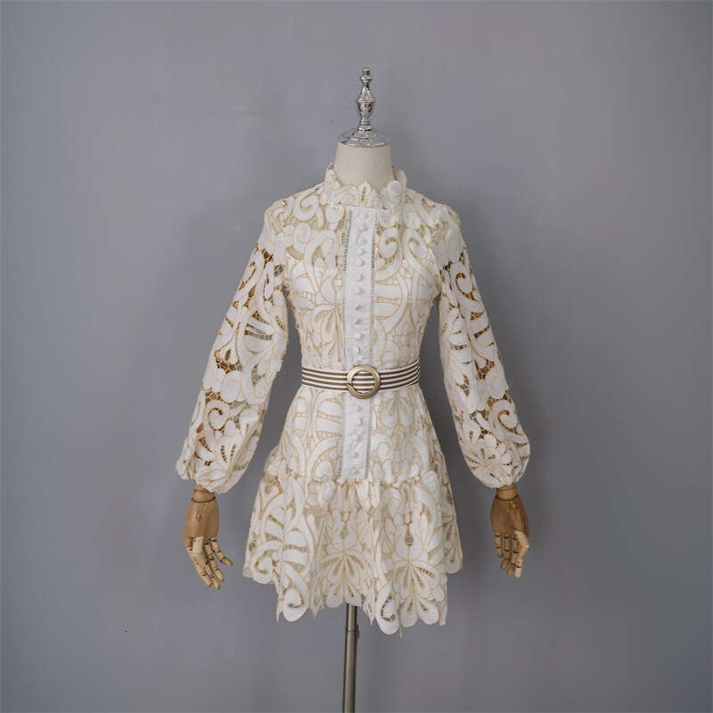 Long Dress Spring Women S Fashion Exquisite Design Celebrity Style Slim Waist White Lace Dress Belt ED Sexy Long Skirt