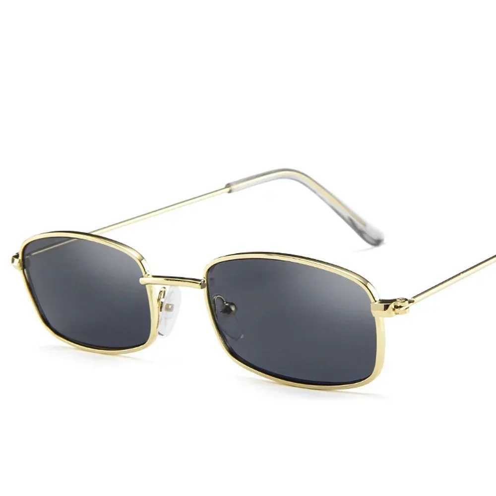 XaYbZc Unisex Small Retro Shades Rectangle Sunglasses Men Metal Frame Eyewear Outdoor Clear Lens Sun Glasses For Women W250621