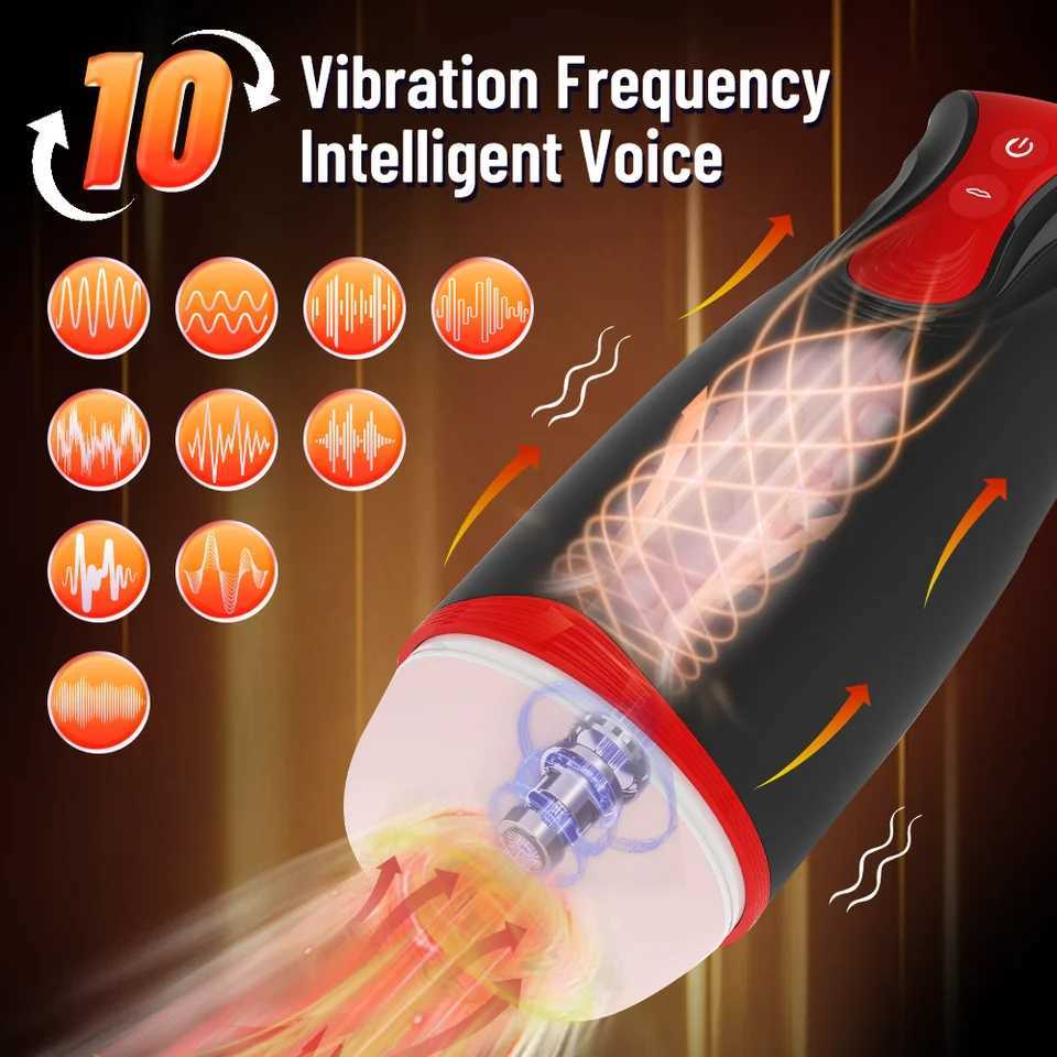 Penis Trainer Sucking Vibrator Automatic Male Masturbator Mens Pocket Pussy Sexy Moaning Adult Sex Toy For Men Sexuale Juguete W250621