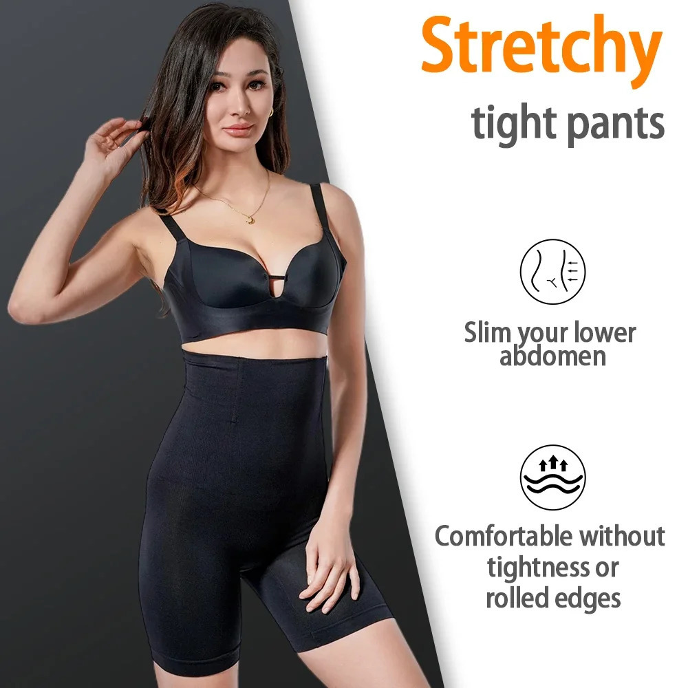 Womens High Waist Body Shapers Female Tummy Control Underwear Woman Steel Boned Waist Trainers Shapewear Safety Panties Corset 250617