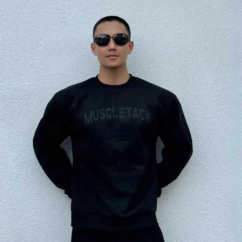 Mens Street Chamois Fashion Long Sleeve T-Shirt Gym Fitness Running Tee Male Bodybuilding Casual CloTHing Sweatshirts Z250621