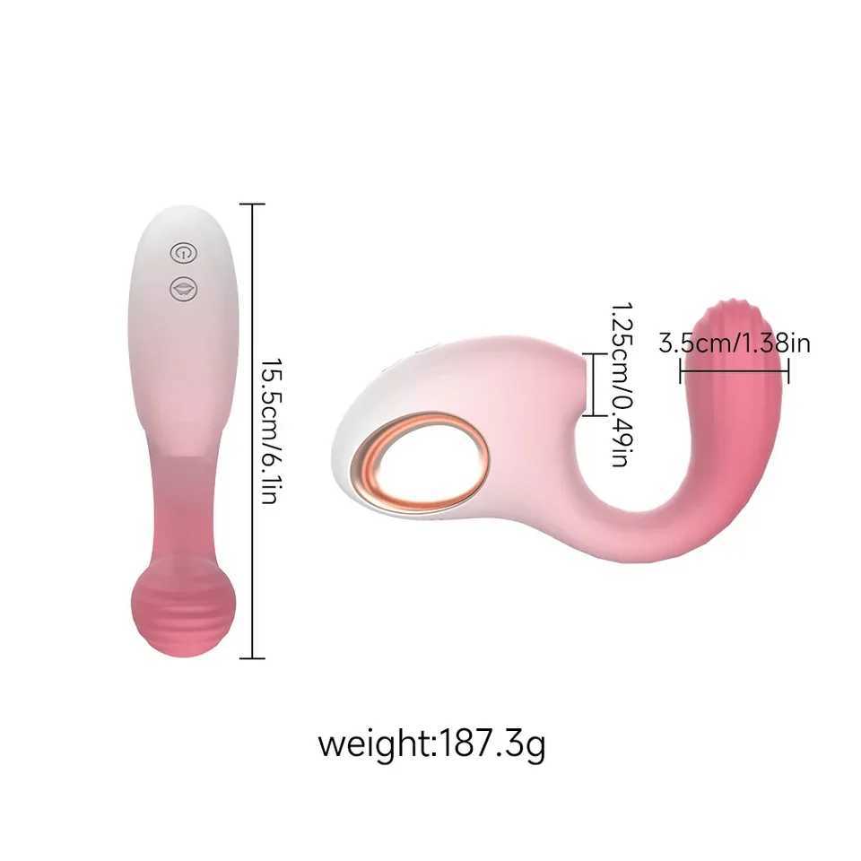 Sophie Gradient Pink G-Spot Vibrator Female Sex Toy Tongue Licking G-Suck Stick for Orgasmic Pleasure W250621