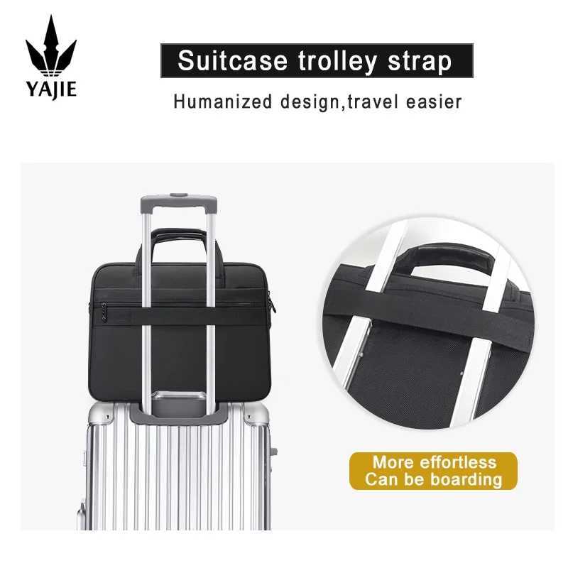 Business mens briefcase canvas waterproof large capacity 15.6 inch laptop bag work bag business bag official office bag Z250621