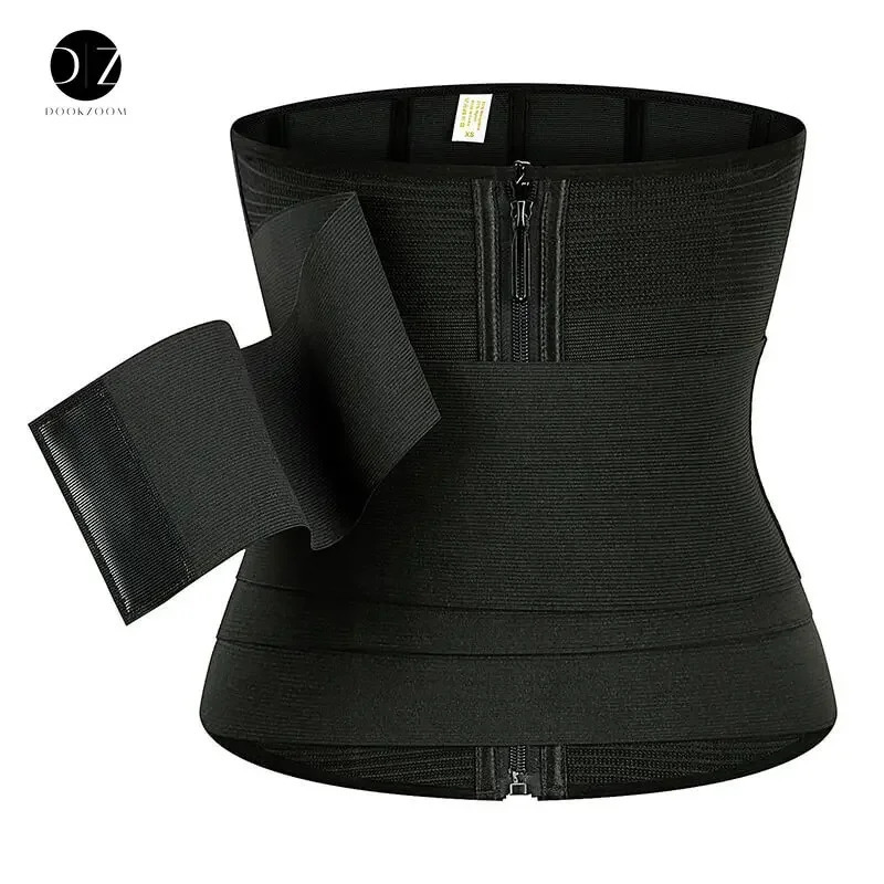 9 Steel Bone Waist trainer body shaper Belt Adjustable Belly Tummy Control Snatch Me Up Wrap Stretch Band Slim Body Shaper Women 250617