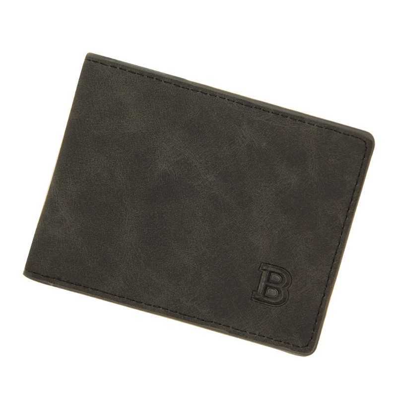 2021 New Mens Wallet Short Multi-card Coin Purse Fashion Casual B Wallet Male Youth Thin Two-fold Horizontal Soft Wallet Men Pu Z250621