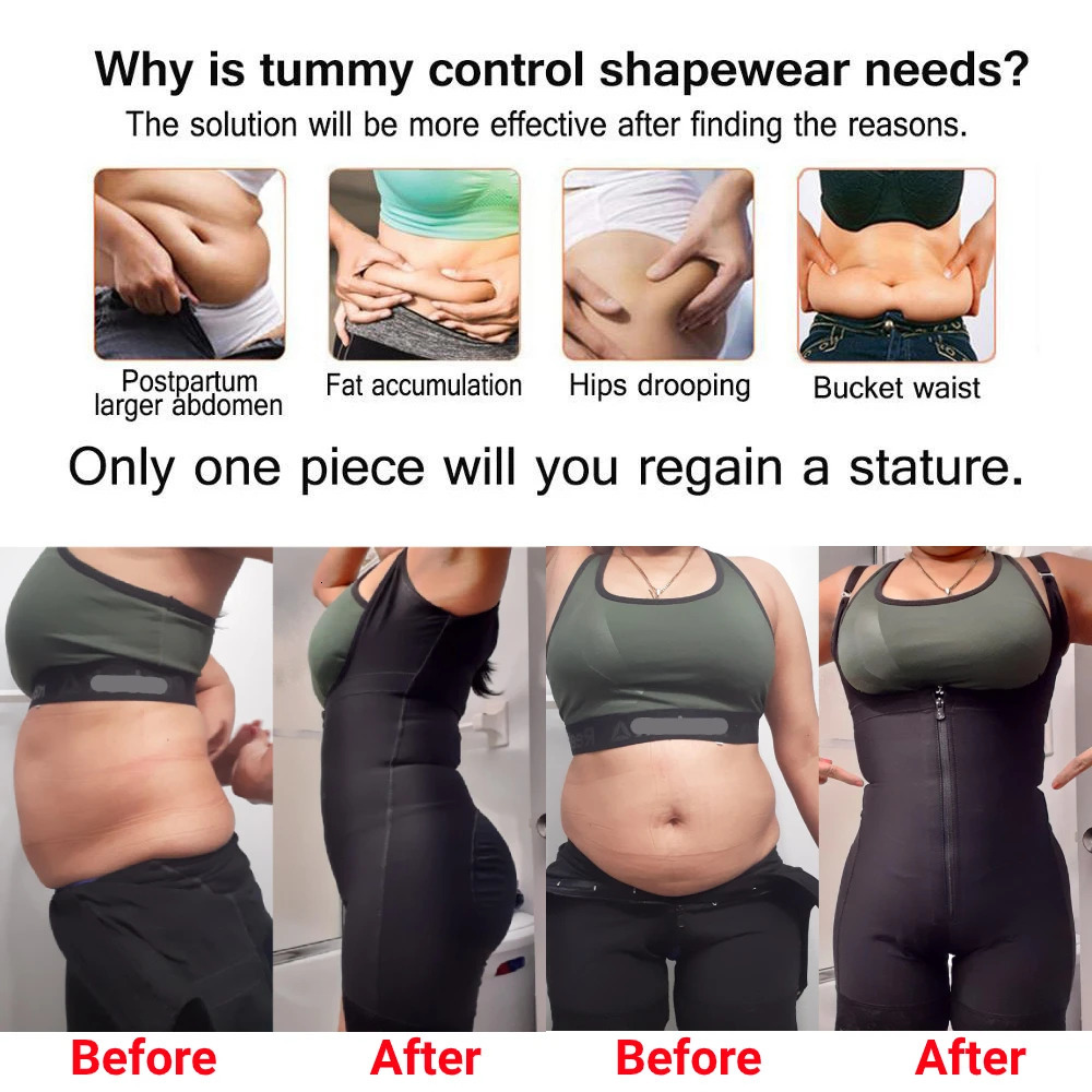 Fajas Colombianas Detachable Straps Full Body Shaper Tummy Slimming Postpartum Stage 3 Girdle Push Up Butt Lifter Shapewear 250617