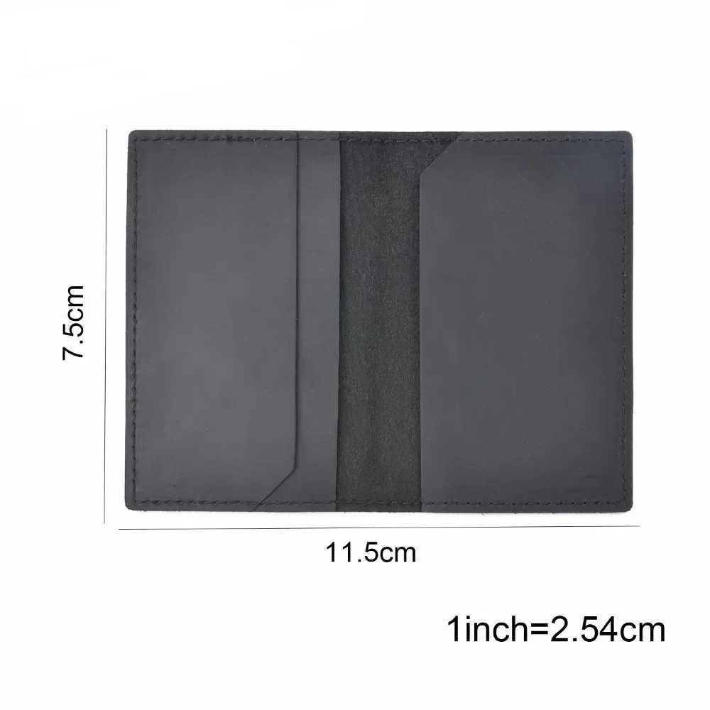 Genuine Leather Credit ID Card Holder Name Card Holder Vintage Design Crazy Horse Leather Business Mini Slim Wallet Z250621