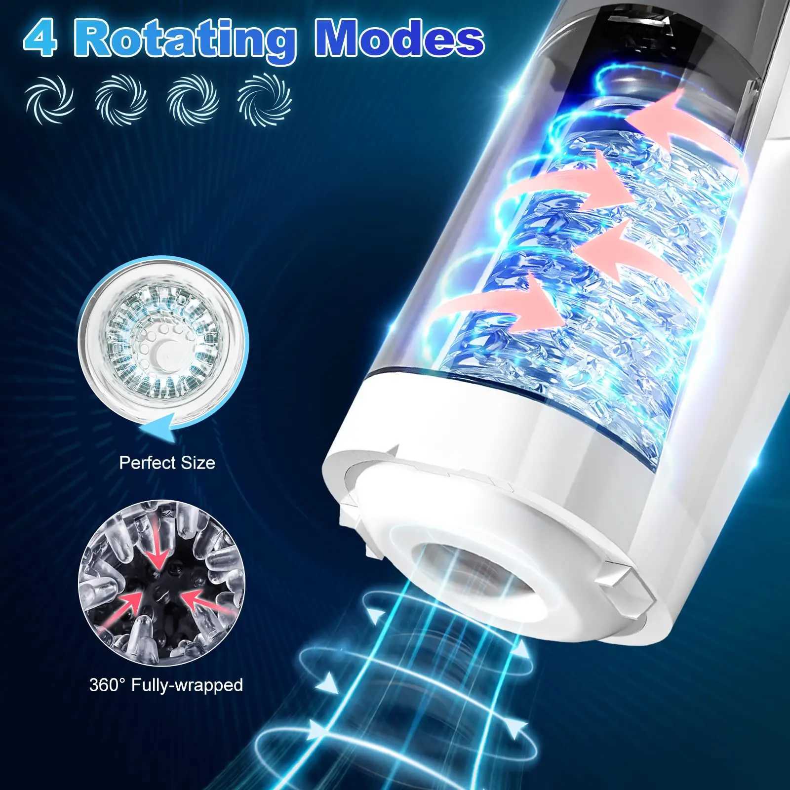 Automatic Male Masturbator Thrusting Rotation Masturbation Real Oral Sex Machine Sex Toys for Men Adult Goods Men Masturbator Cup W250621