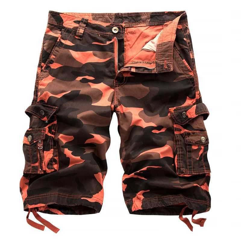 2025 Summer Camouflage Loose Cargo Shorts Men Camo Summer Short Pants Homme Cargo Shorts Without Belt Drop Shipping ABZ307 W250621