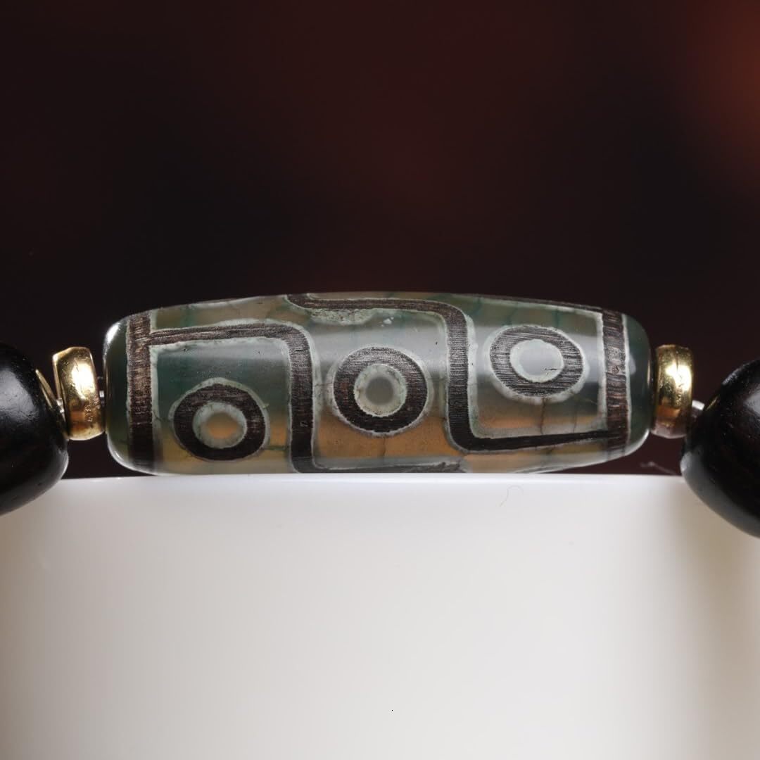 Attract Prosperity Zen Dear Unisex Natural Ebony Buddhist Prayer Bead Necklace Bracelet Tibetan Prayer Mala Beaded 108 Wood Beads Black Buddhist Conse