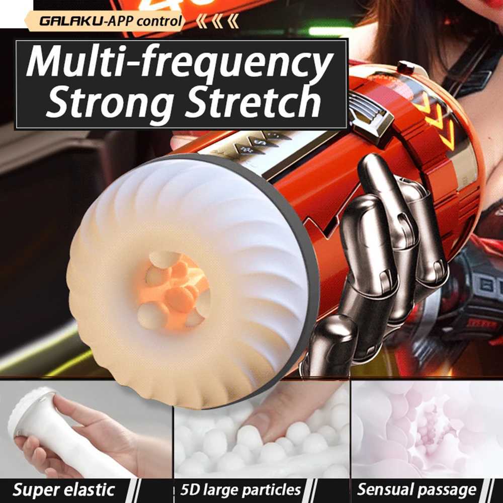 GALAKU Bluetooth Fully Automatic Oral Vagina Male Masturbator Blowjob Pussy Sex Machine APP Masturbation Cup Sex Toys for Men W250621