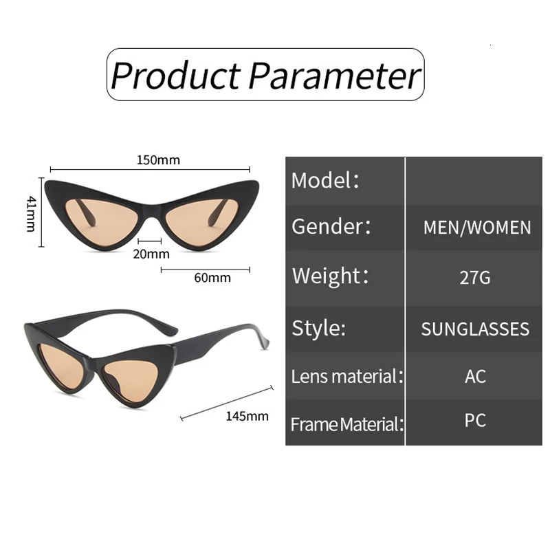 Fashion Vintage Cat Eye Sunglasse For Female Punk Sun Glasses Trending Sexy Ladies Shades UV400 250617