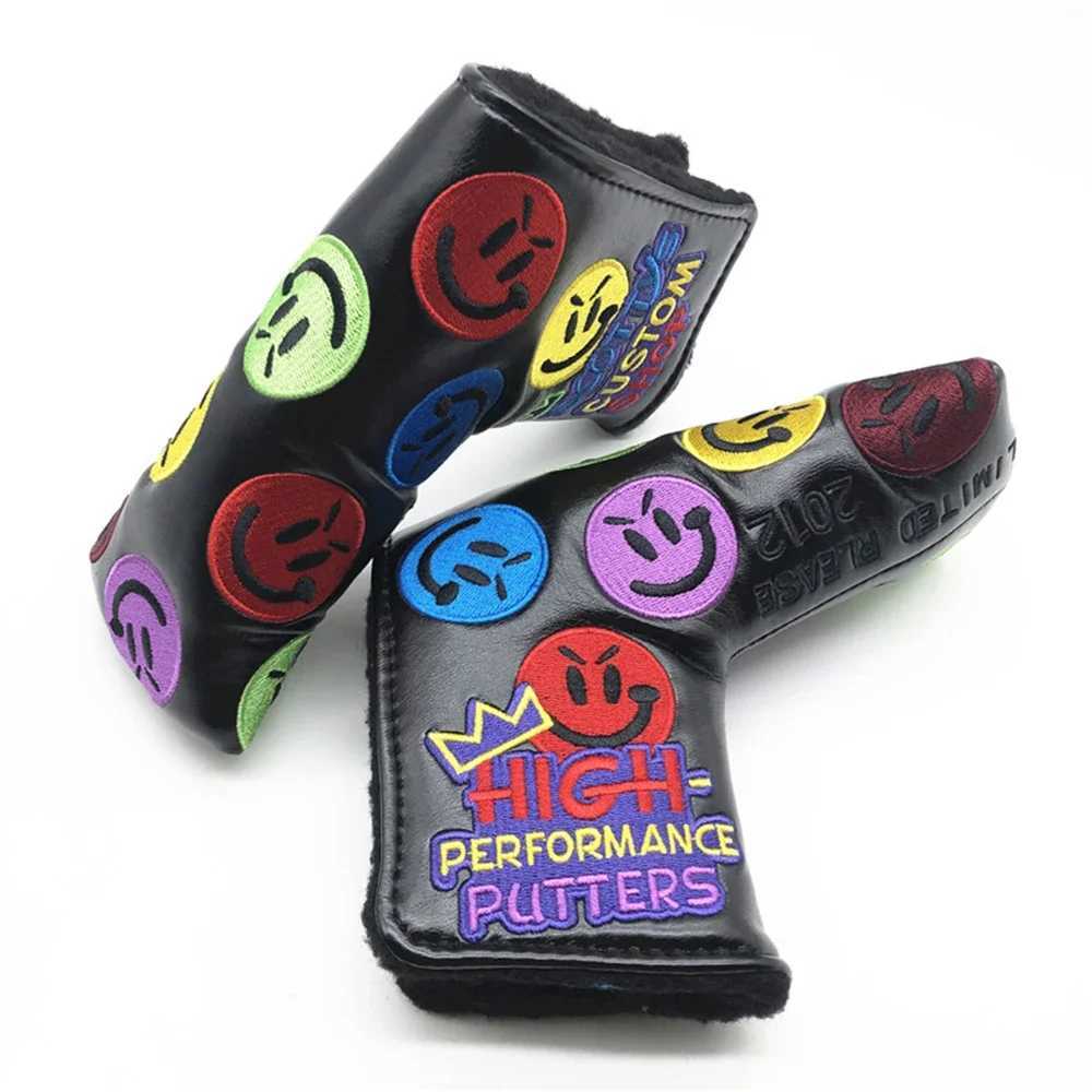 Golf Club Head Cover Ice Cream Embroidery Synthetic Leather Driver Fairway Wood Hybrid PU Head Cover Cute Kawaii Headcovers Y250620