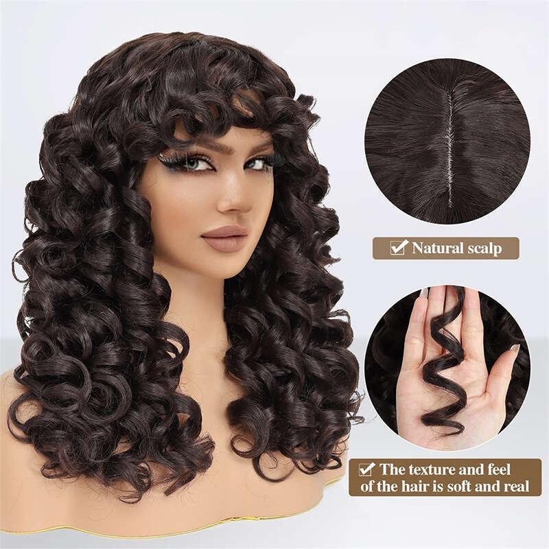 New Women's Wig Synthetic Fiber High Temperature Silk Rose Net Small Curly Hair Cap