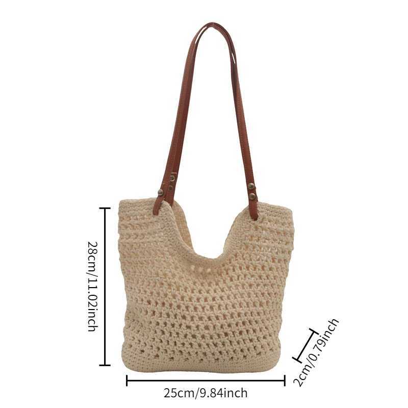 Straw Knitted Bag Womens Large Capacity Bucket Bag New All Go Small Design Shoulder Bag Tote Bag XJ250620