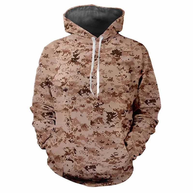 Jungle Camouflage 3d Printed Hoodie Men Spring Autumn Street Sweatshirt Loose Casual Outdoor Sports Top Long Sleeve HoodiesXJ250621