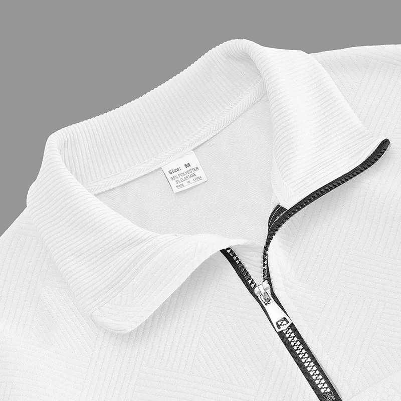 24 Casual Stand-up Collar Zipper Pullover Loose Knitted Jacquard Autumn and Winter Long-sleeved Sweater Mens Top Z250621