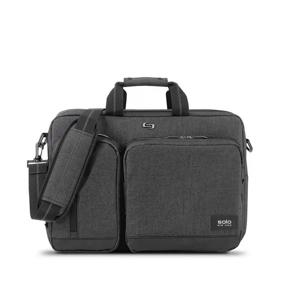 Solo New York Duane Hybrid Briefcase Backpack Gray Laptop Tote Z250621