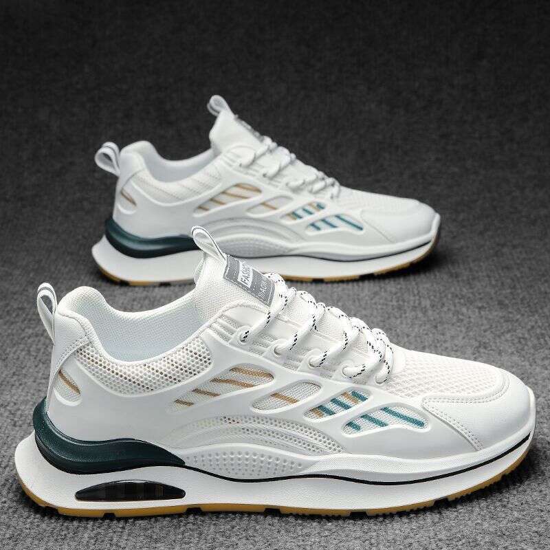 Summer New Breathable Mesh Men's National Trend new Versatile White Thick Sole Sports Casual Running Dad Shoes