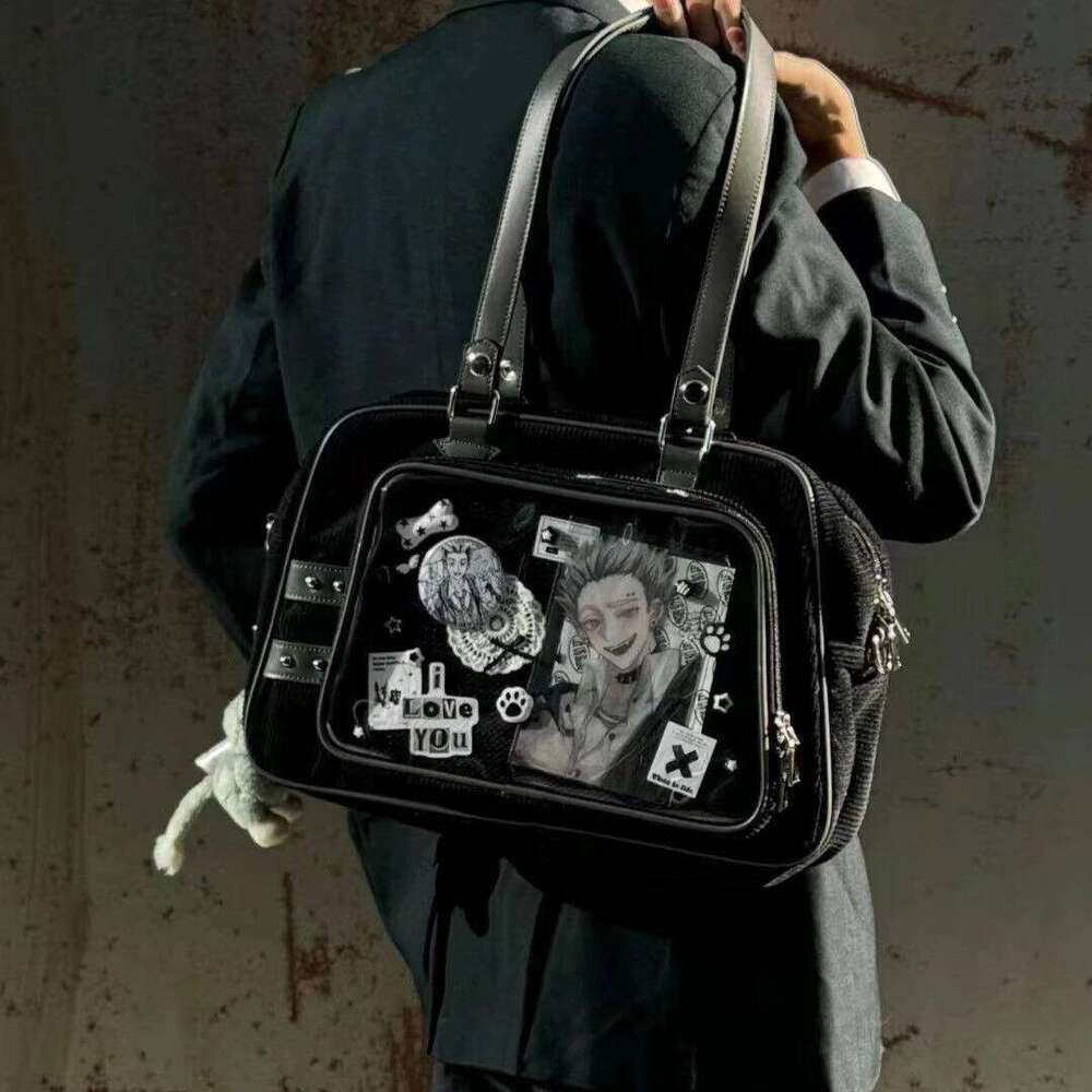 Japanese Ita Badge Trading Card Storage PVC Transparent Display Large Capacity Handbag Backpack Commuter Women's Bag