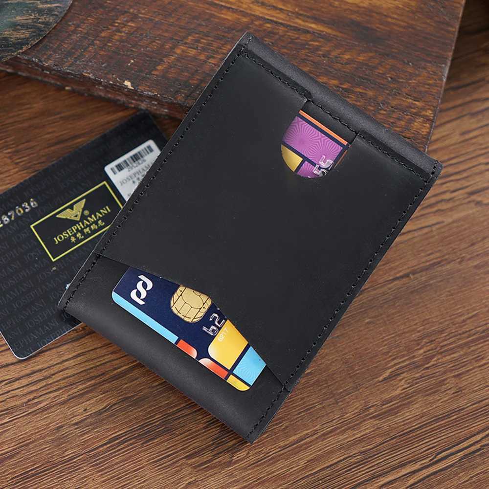 Genuine Leather Credit ID Card Holder Driver License Cover Crazy Horse Leather Ancient Design Fashion Card Case Slim Wallet Z250621