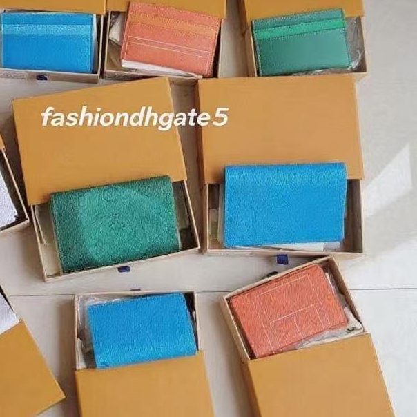 High Quality Multiple Wallet POCKET ORGANIZER leather card holders men wallets money purse flower letters credit short money clutch bags original box