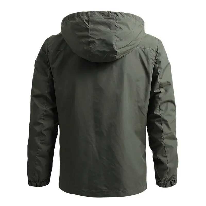 Mens Windbreaker Retro Field Jackets Outerwear Mens Tactical Waterproof Pilot Coat Hoodie Men Hunting Army Clothes XJ250621