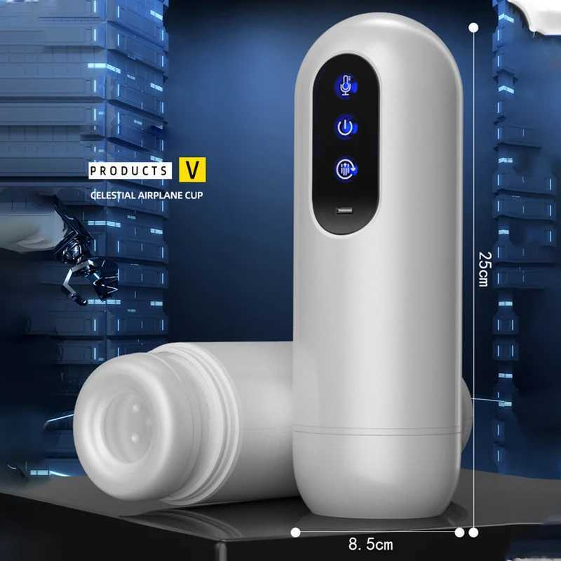 6-Speed Suction Male Masturbator Rotating+Touch LCD 0-Freq Vibration Smart Sound Discreet Design-Adult Pleasure Toy for Men W250621