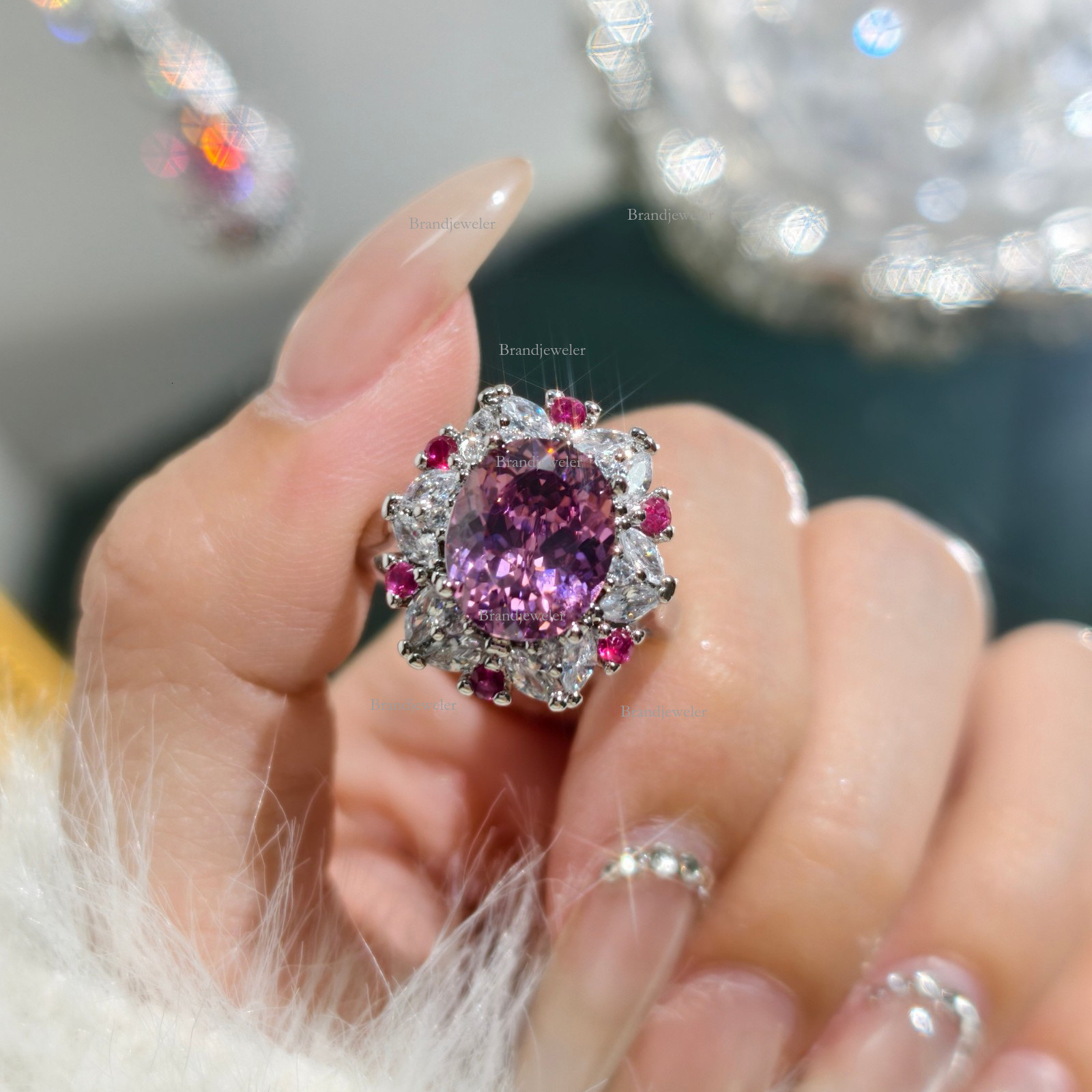 Back Cover Starry Free Delivery Model Sky Designer Necklace Cut Dried Rose Three-piece Full Diamond Open Ring For Women Elegant Luxurious Pendant Earr