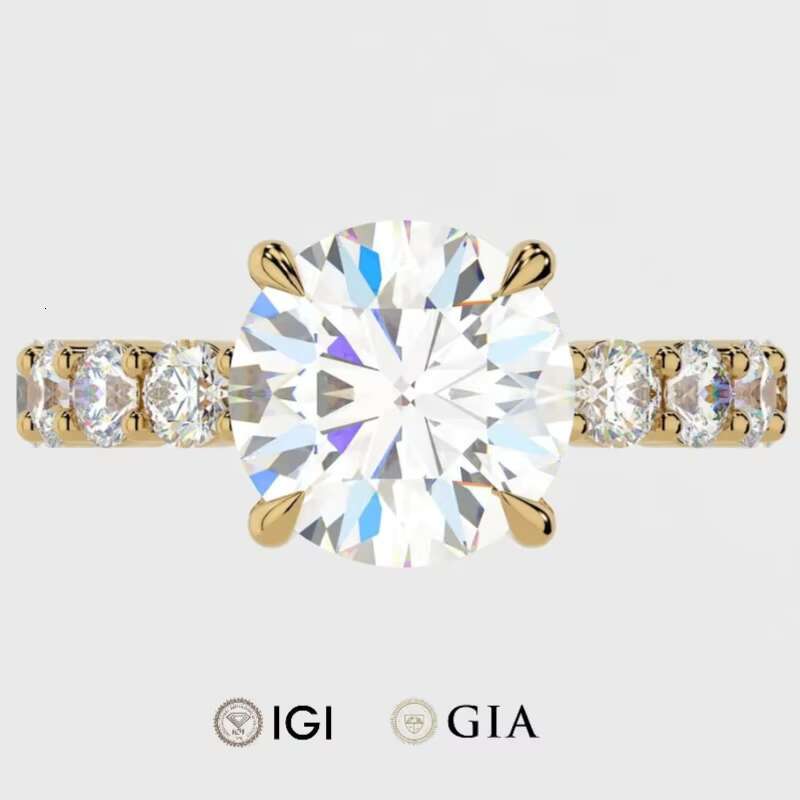 Lab-Grown Diamond Solid Gold 14K E Color Lab Grown Diamond Engagement Ring 1CT VVS IGI Womens Lab Diamond Ring