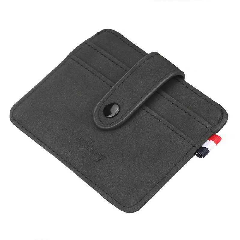 baellerry Super Thin Holder Wallet Designer Male Nubuck Leather Slim Vintage ID Card Case Small Purse For Man Z250621