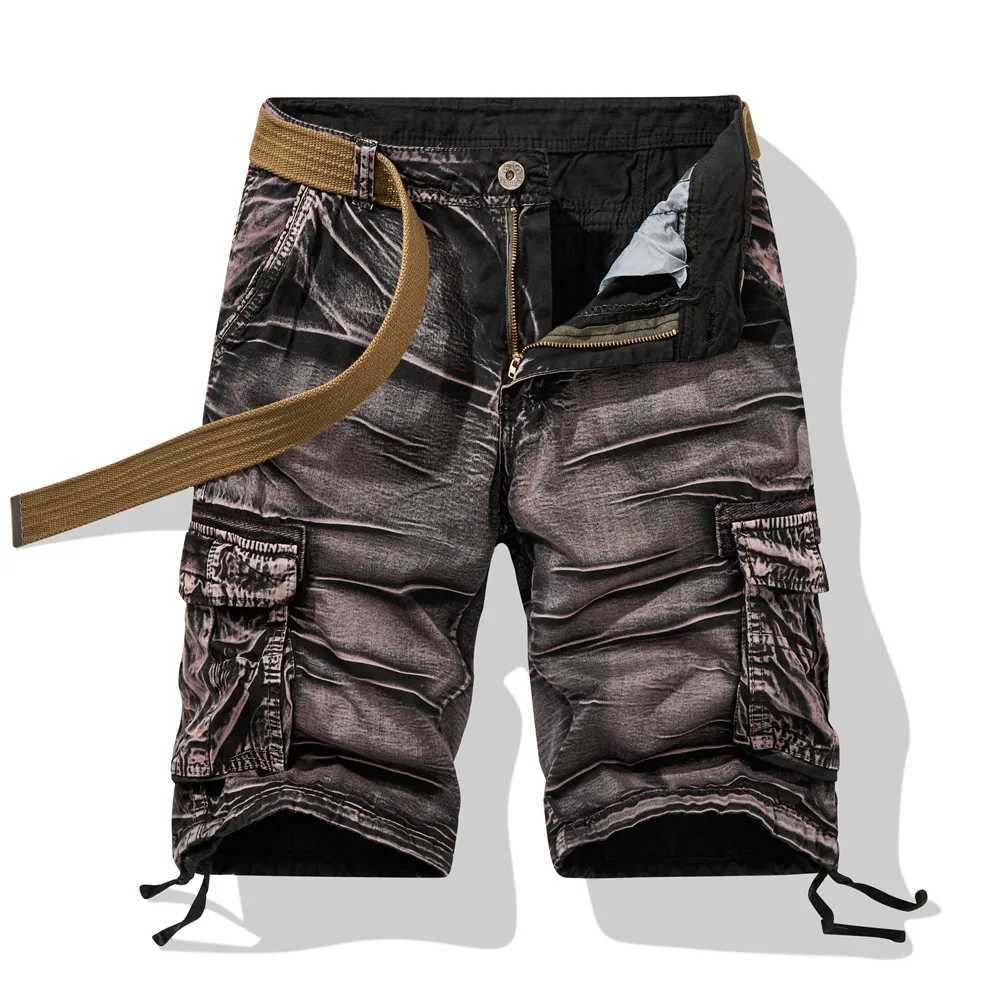 2025 Summer New Camouflage Tactical Cargo Shorts Men Military Cargo Shorts Men Cotton Casual Loose Men Shorts No Belt W250621
