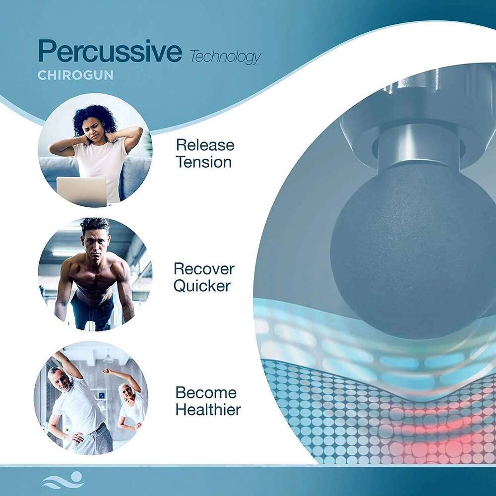 Massage Gun Electric Deep Muscle Massager Pain Relief Body Relaxation Exercising Fiess LCD Display With Portable Bag