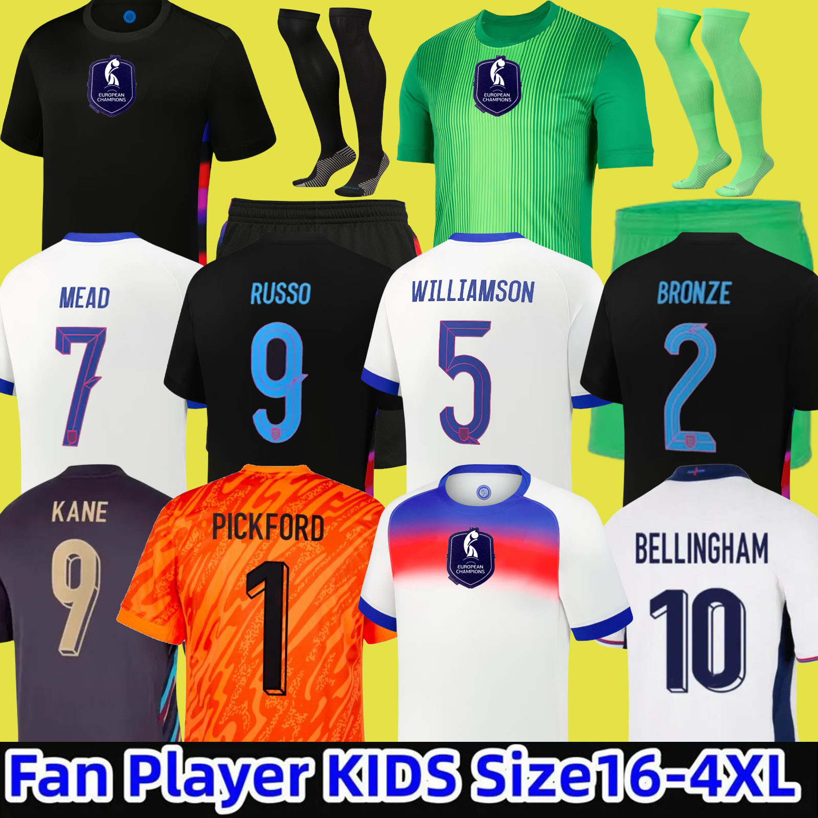 2024 EnGLaNdS Soccer Jersey Men Kids KANE BELLINGHAM MAINOO BOWEN RICE FODEN GORDON TONEY PALMER PICKFORD Football Shirt Soccer Uniforms WOMEN 2025