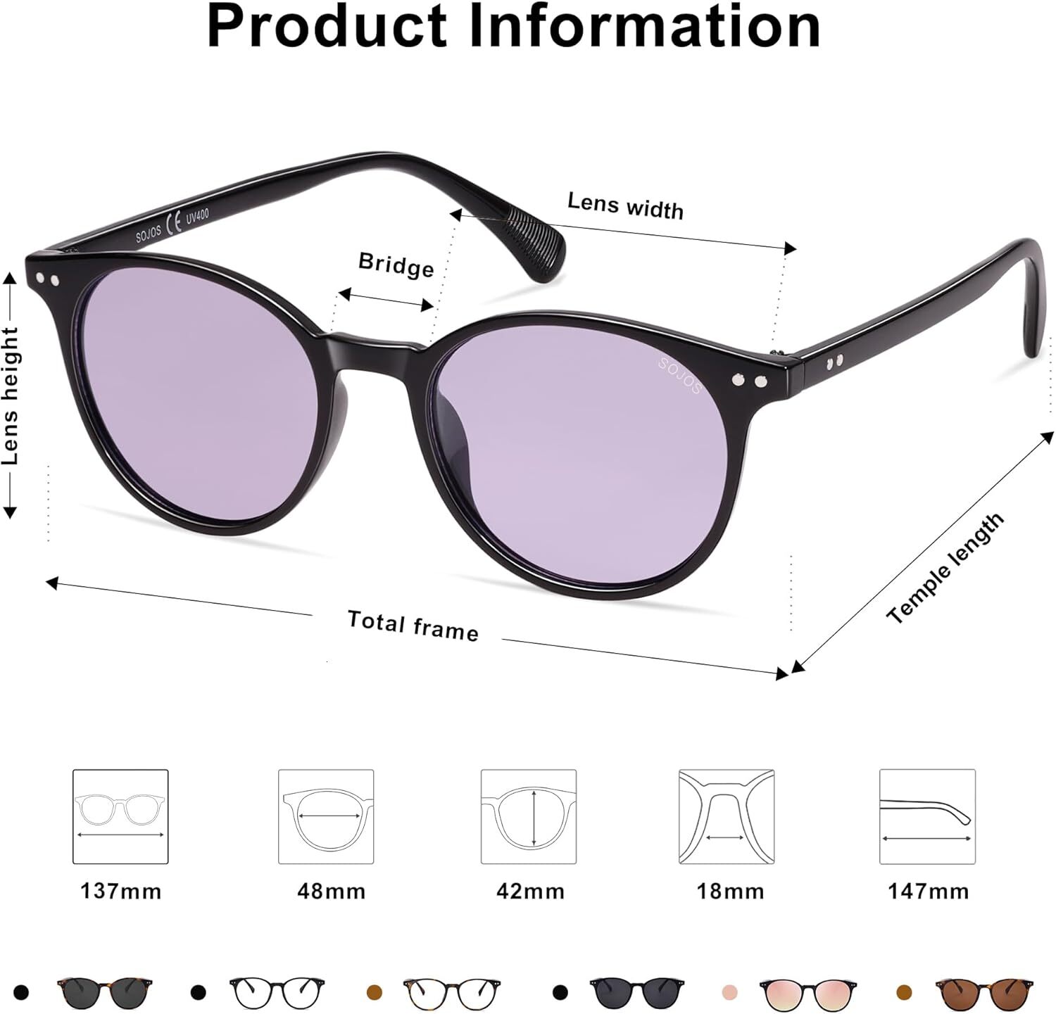 Designer sunglasses Small Round Classic Polarized Sunglasses for Women Men Vintage Style UV400 Lens